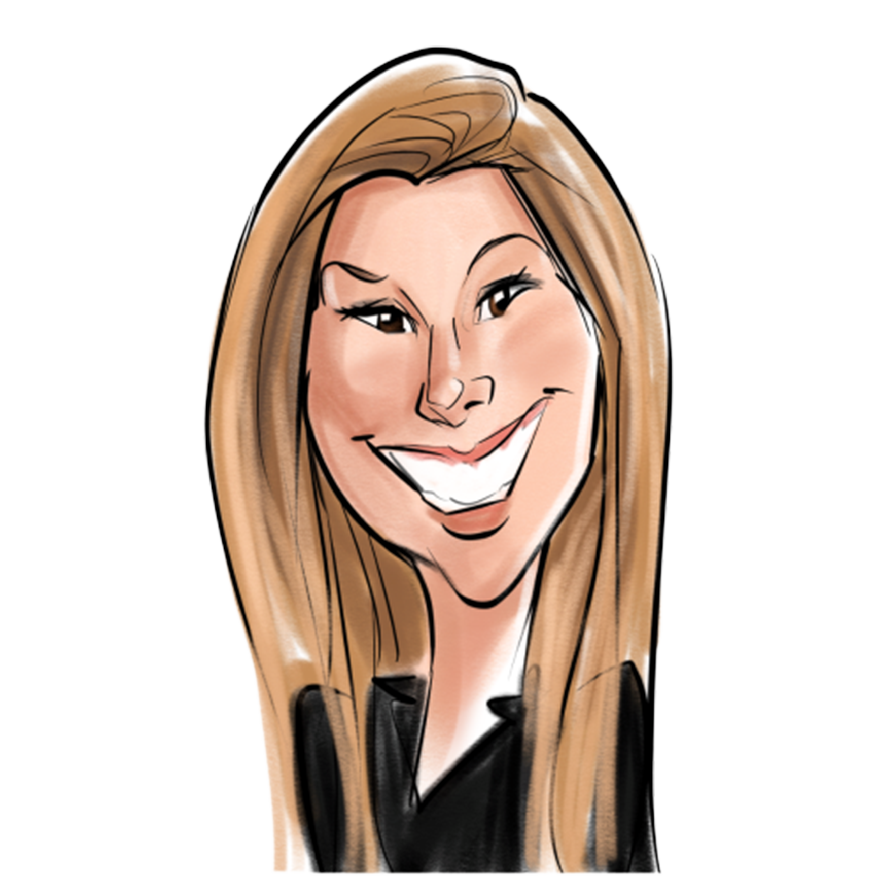 Julia Kebanli caricature headshot